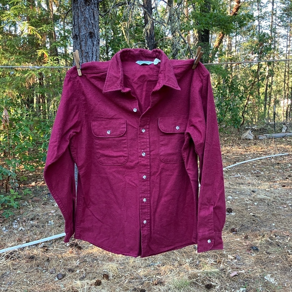 Cotton flannel heavyweight men’s work shirt made in USA by Five Brother L vintge